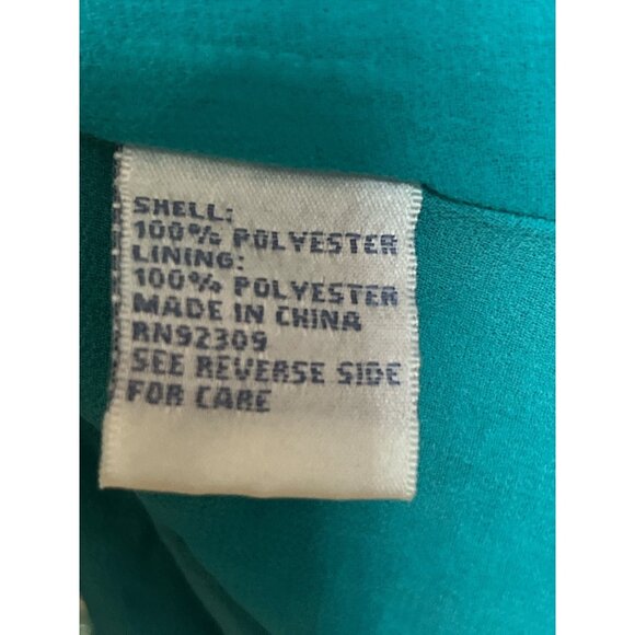 DG2 by Diane Gilman Women’s L Turquoise Beaded Sheer Blouse – Long Sleeve, NWT - Picture 5 of 7